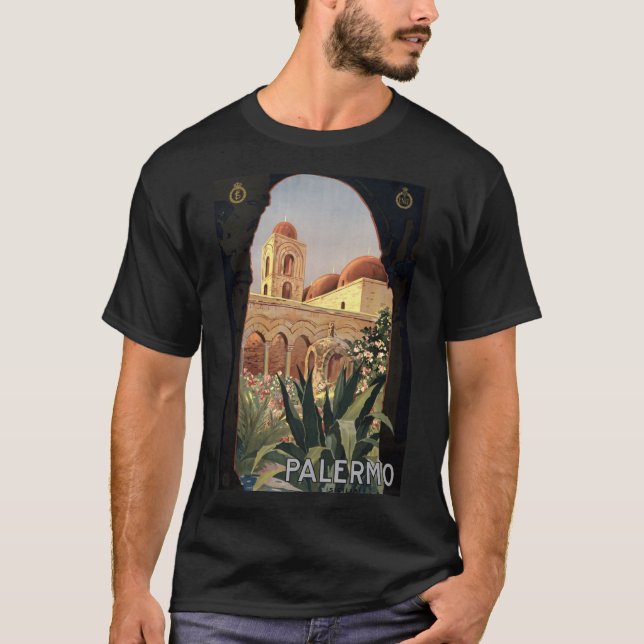 Camiseta Vintage Palermo Sicily Viagem de Turismo (Frente)