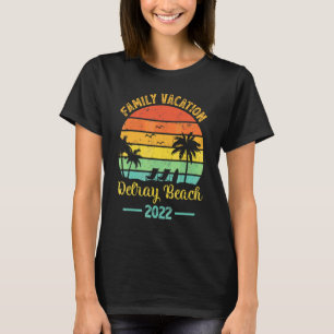 Camiseta Vintage Palm Tree Family Vacation 2022 Florida Del