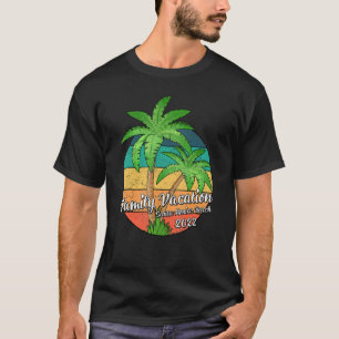 Camiseta Vintage Palm Tree Family Vacation 2022 Papais noei