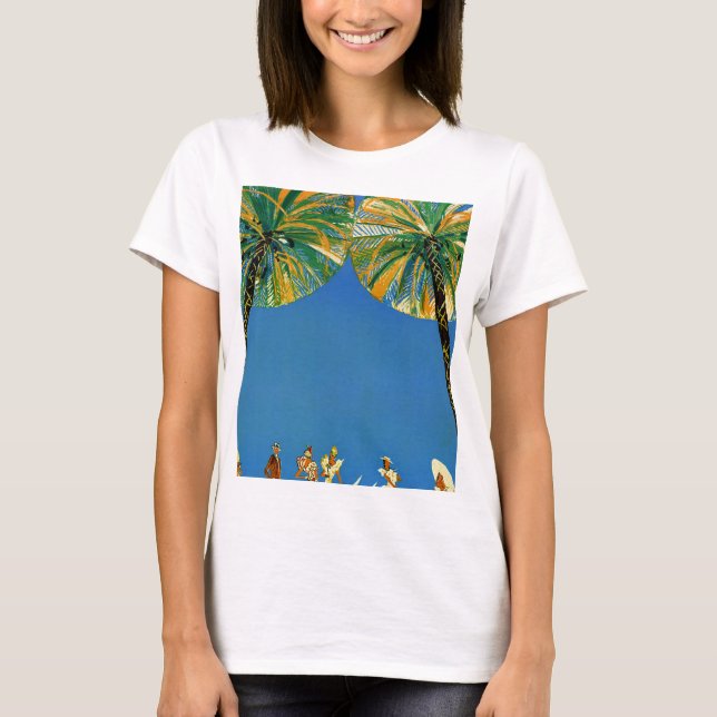 Camiseta Vintage Palm Trees Cote D'Azur T Shirt (Frente)