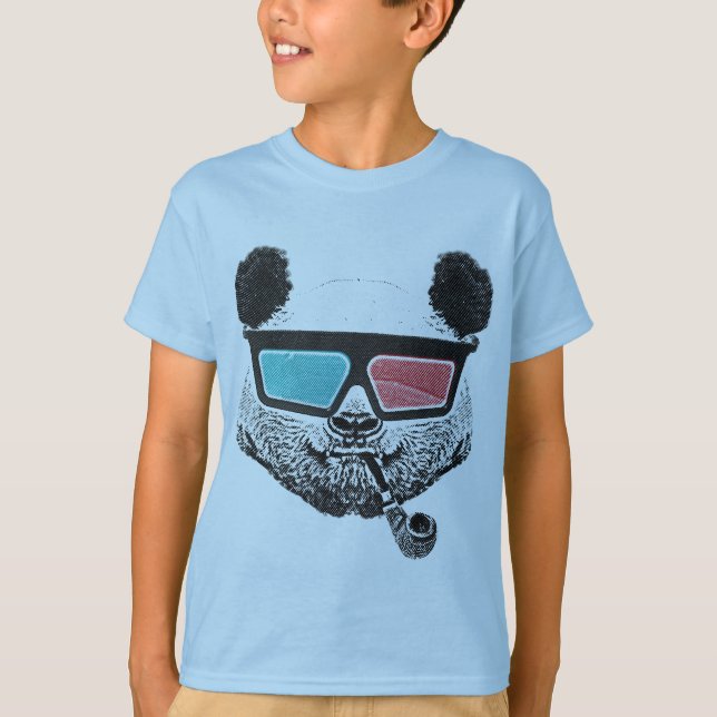 Camiseta Vintage panda 3-D (Frente)