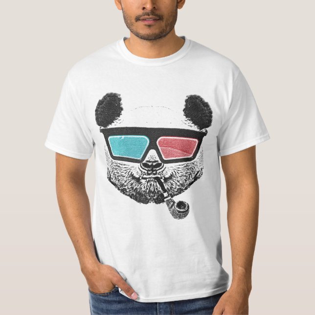 Camiseta Vintage panda 3-D (Frente)