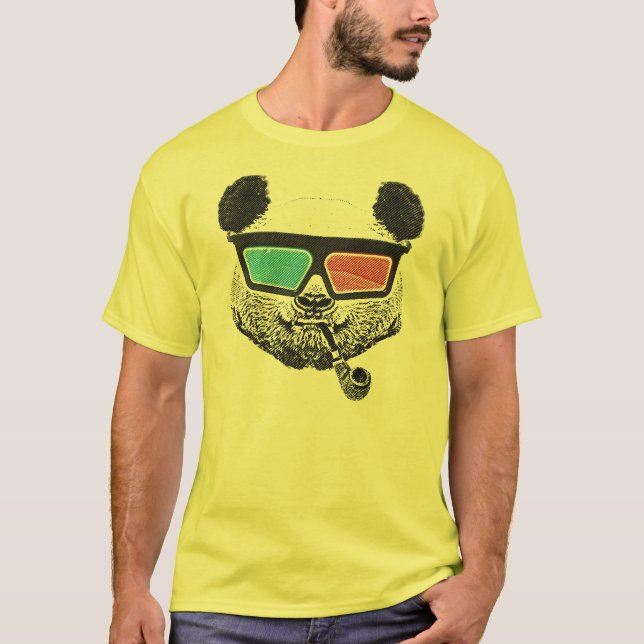 Camiseta Vintage panda 3-D (Frente)