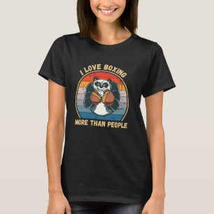Camiseta Vintage Panda I Love Boxin More than Pessoas Boxin