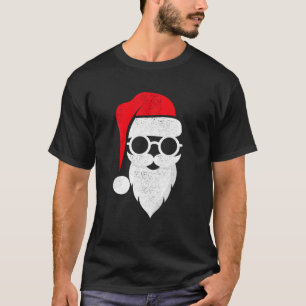Camiseta Vintage Papai Noel Encara Óculos Solares Que Barba