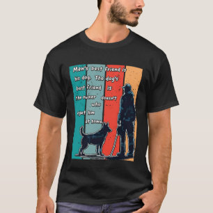 Camiseta Vintage para Homens Melhor Amigo Cão, Gat