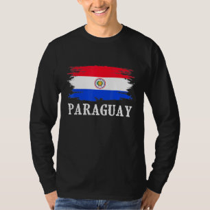 Camiseta Vintage Paraguai Flag I Love Paraguai