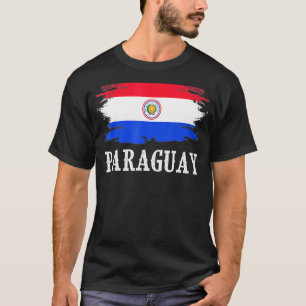 Camiseta Vintage Paraguai Flag I Love Paraguai
