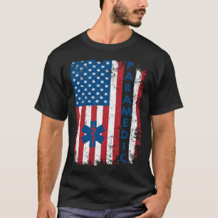 Camiseta vintage Paramedic American Flag USA EMS EMT Parame