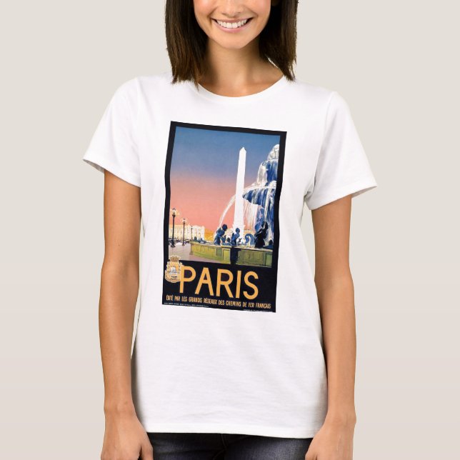 Camiseta Vintage Paris Viagem Advertisement (Frente)