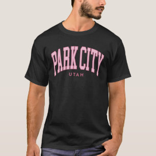 Camiseta Vintage Park City Utah Rosa Retro Elegante Lembran