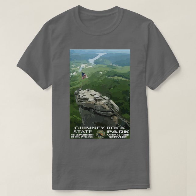 Camiseta Vintage Parks Chimney Rock 1 (Frente do Design)