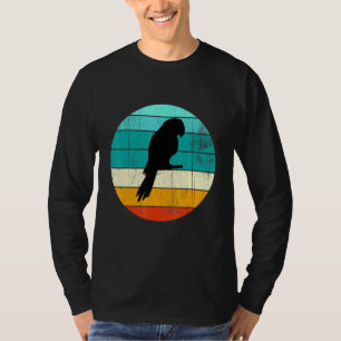Camiseta Vintage Parrot Sunset Retro Sun Colorida Silhouett