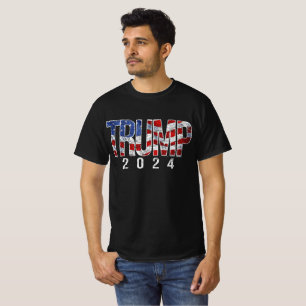 Camiseta Vintage Patriotic Donald Trump 2024