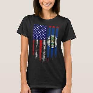 Camiseta Vintage Patriotic Usa Belize, Bandeira Afastada