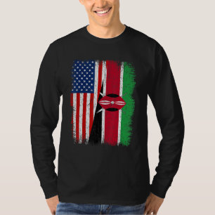 Camiseta Vintage Patriótica American Flag & Quênia