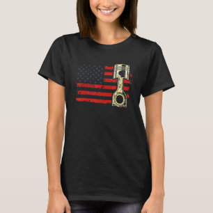 Camiseta Vintage Patriótica do Carro Muscular do Pavilhão A