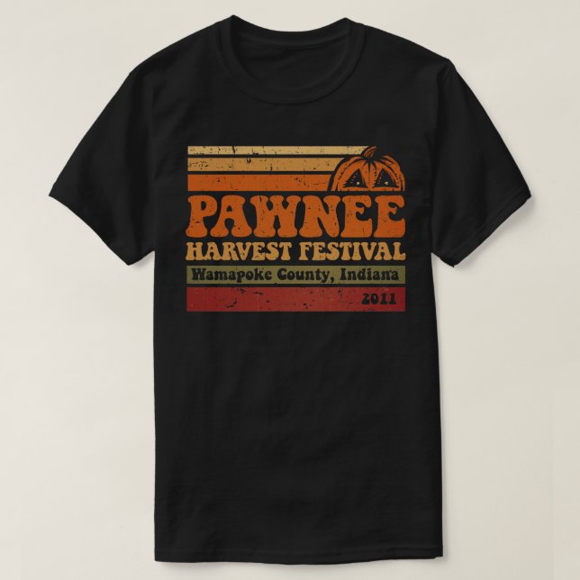Camiseta Vintage Pawnee Harvest (Frente do Design)