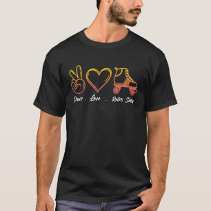 Camiseta Vintage Peace Love Roller Skates