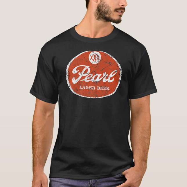 Camiseta Vintage Pearl Beer Family Texas 1883 Masculinos (Frente)