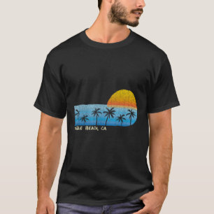 Camiseta Vintage Pebble Beach, Ca Palm Trees &amp; Sunset B