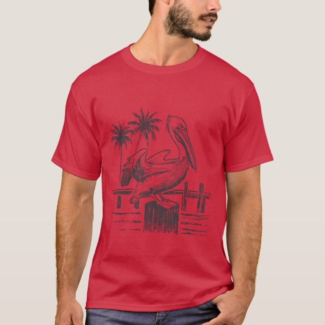 Camiseta Vintage Pelican On A Post family (Frente)