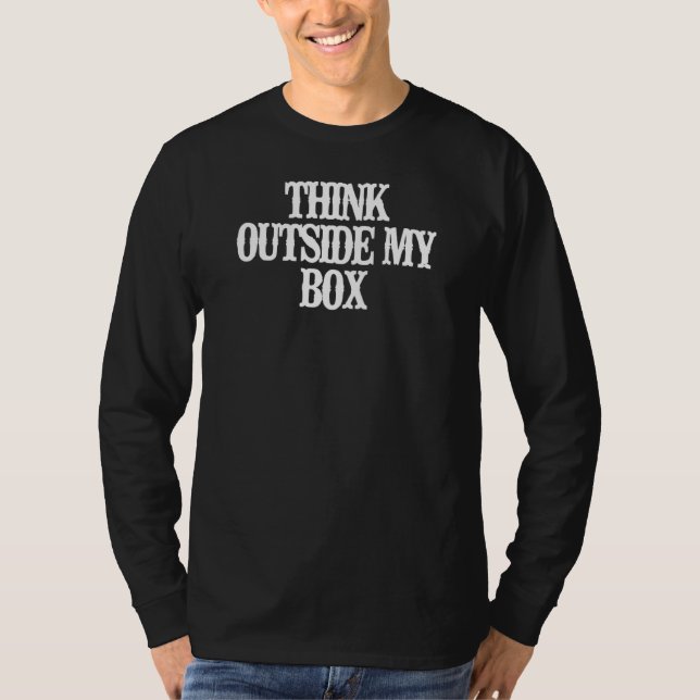 Camiseta Vintage pensa fora da minha caixa (Frente)