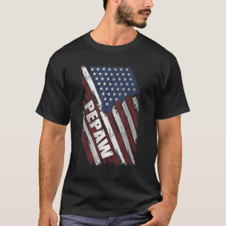 Camiseta Vintage Pepaw American Flag 4 julho Pai avô M