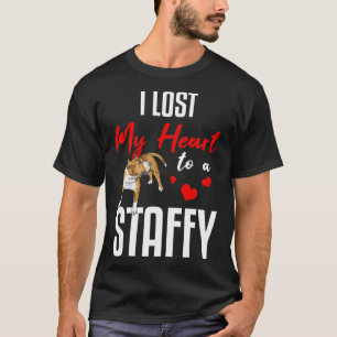 Camiseta Vintage, Perdi Meu Coração A Um Staffy Amstaff Ter