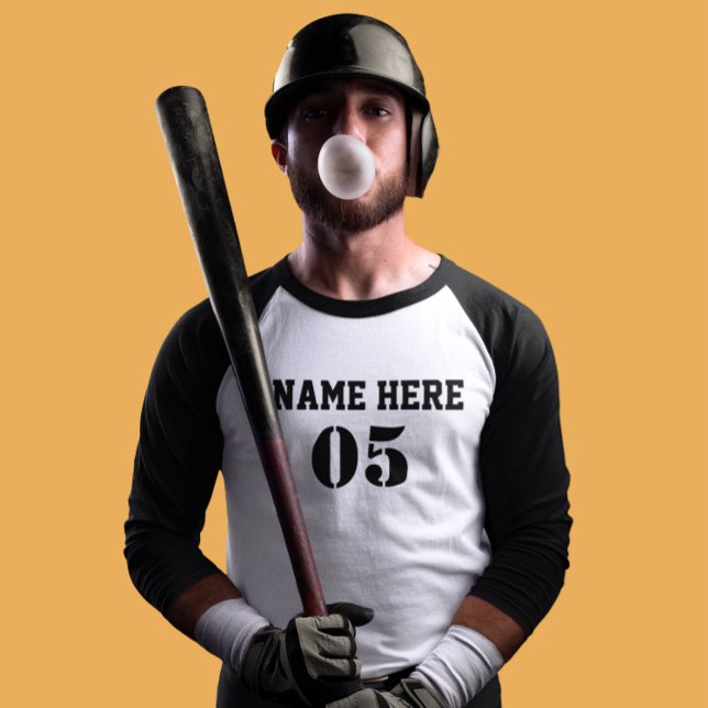 Camiseta Vintage Personalizado Nome do Baseball Número Retr (Criador carregado)