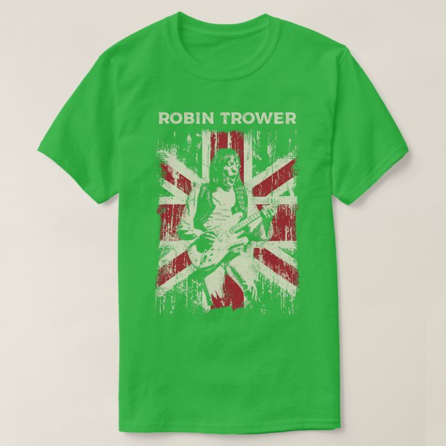 Camiseta Vintage perturbou Robin Trower (Frente do Design)