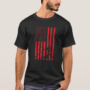 Camiseta Vintage Pesca de Pavilhão Americano Pescador Padre