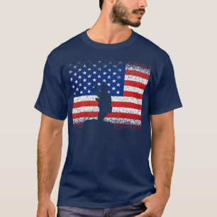 Camiseta Vintage pescando pavilhão americano no exterior no