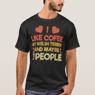 Camiseta Vintage Pet Dog Proprietário Como Café Love Welsh