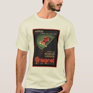 Camiseta Vintage Peugeot Ad - Parceiro Comme sur un billard