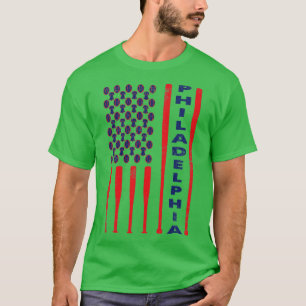Camiseta Vintage Philadelphia Baseball American Flag