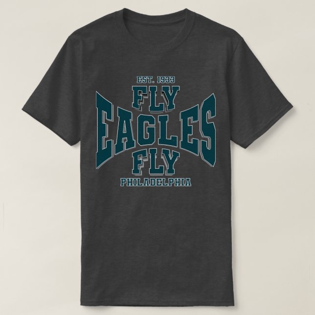 Camiseta Vintage Philadelphia Fly Eagles Fly Est1933 (Frente do Design)