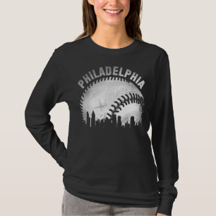 Camiseta Vintage Philadelphia Skyline City Baseball
