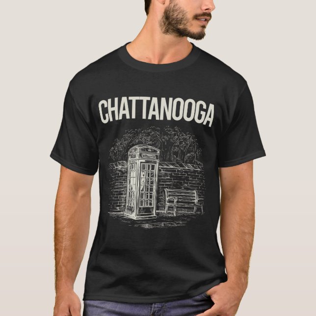 Camiseta Vintage Phone Booth Chattanooga (Frente)