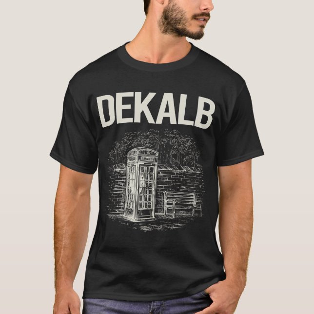 Camiseta Vintage Phone Booth DeKalb (Frente)
