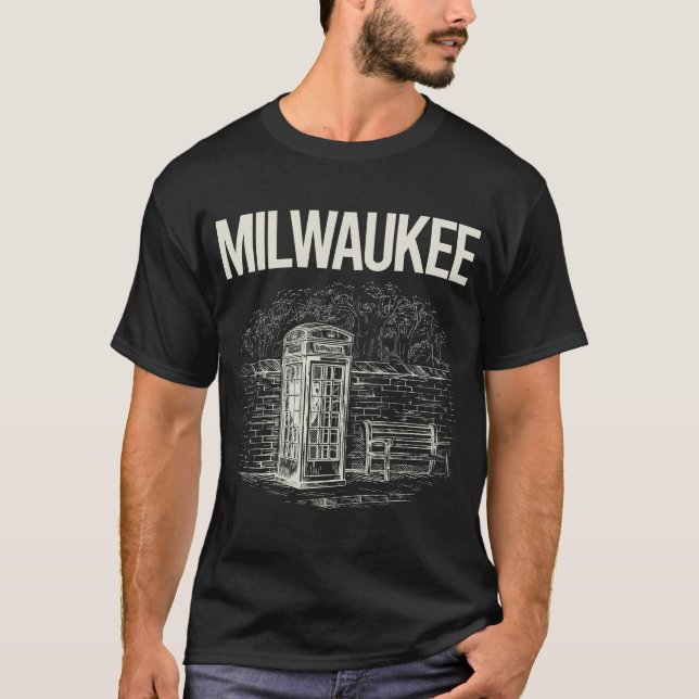 Camiseta Vintage Phone Booth Milwaukee (Frente)