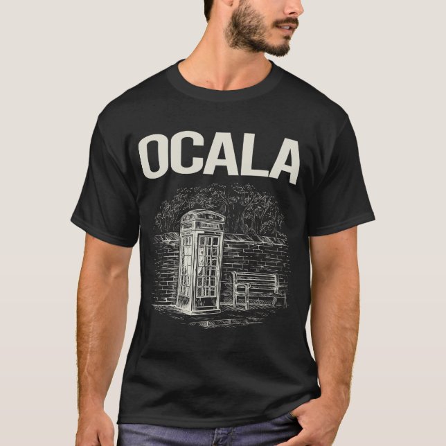Camiseta Vintage Phone Booth Ocala (Frente)