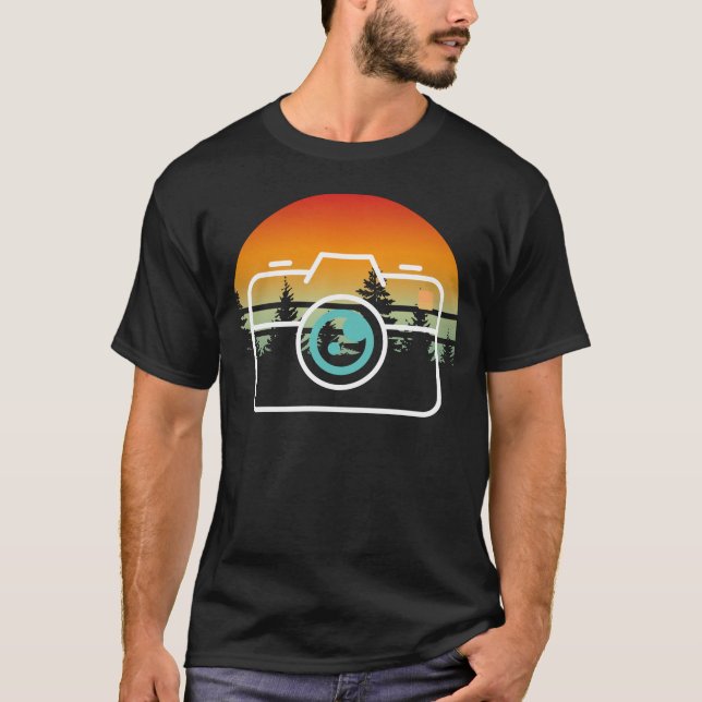 Camiseta Vintage Photographer Camera Lover para fotografia (Frente)