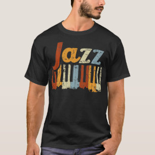 Camiseta Vintage Piano Musical Instrumento Musical Jazz Gen