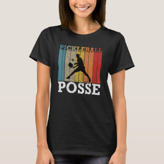Camiseta Vintage Pickleball Posse Engraçado Citação De Piqu