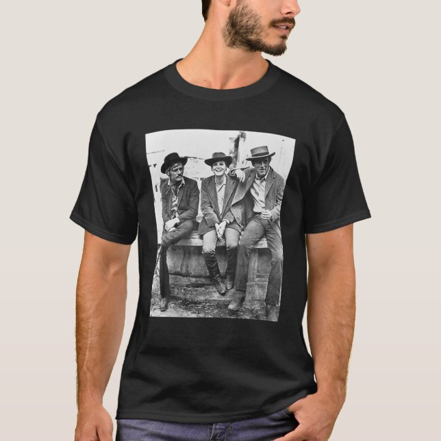 Camiseta Vintage Picture The Man Black And White Cassidys C (Frente)