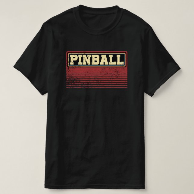 Camiseta Vintage Pinball 80s (Frente do Design)
