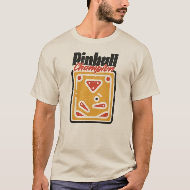 Camiseta Vintage Pinball Champion  (Frente)