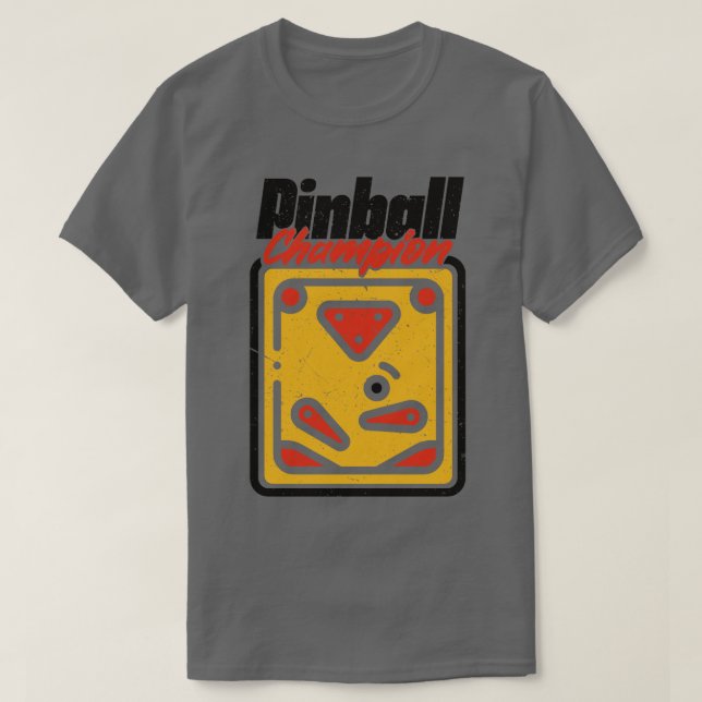 Camiseta Vintage Pinball Champion (Frente do Design)