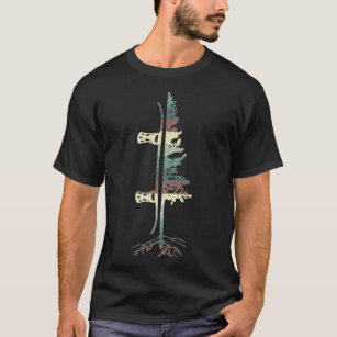 Camiseta Vintage Pine Snowboard TShirt Snowboard Gift Te